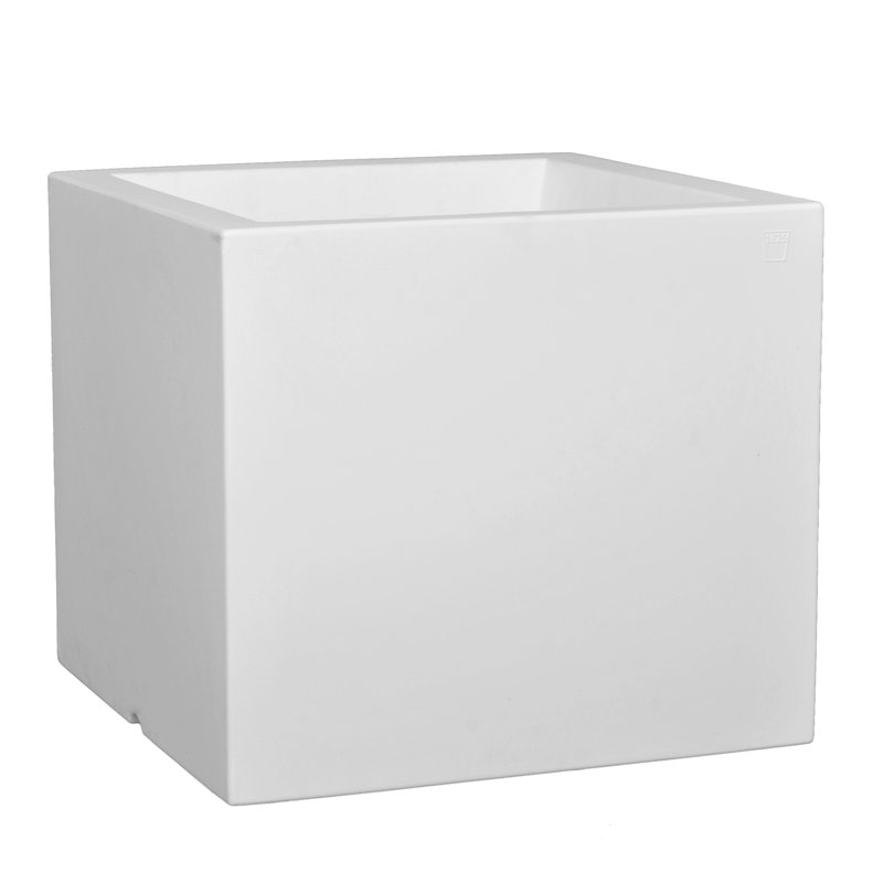 Boîte à fleurs en plastique Cubotti, Anthracite, H 17 po x l 19,5 po x P 19,5 po