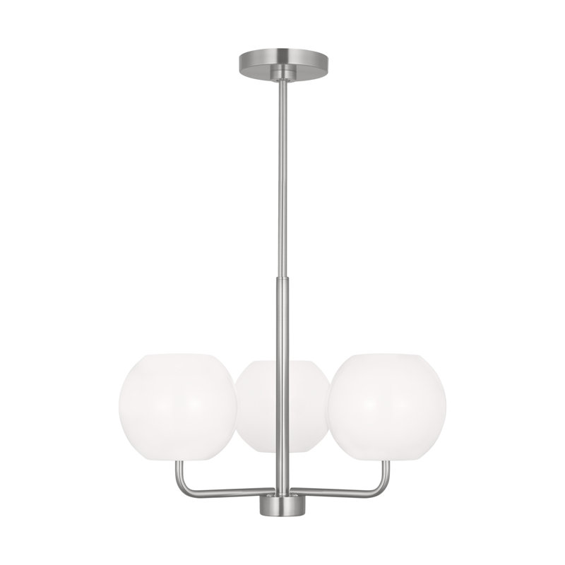 Lustre 3 lumières Jorund, Brushed Steel, Yes