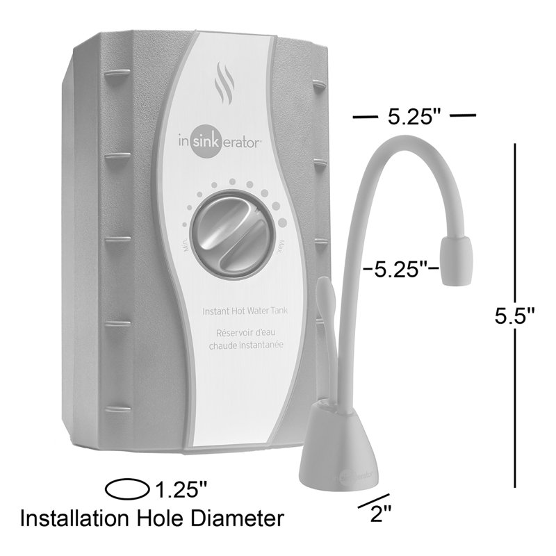 Hot Water Dispenser, Satin Nickel