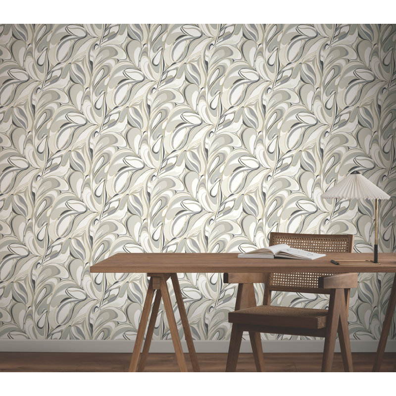 Papier peint noir Achate, Gris