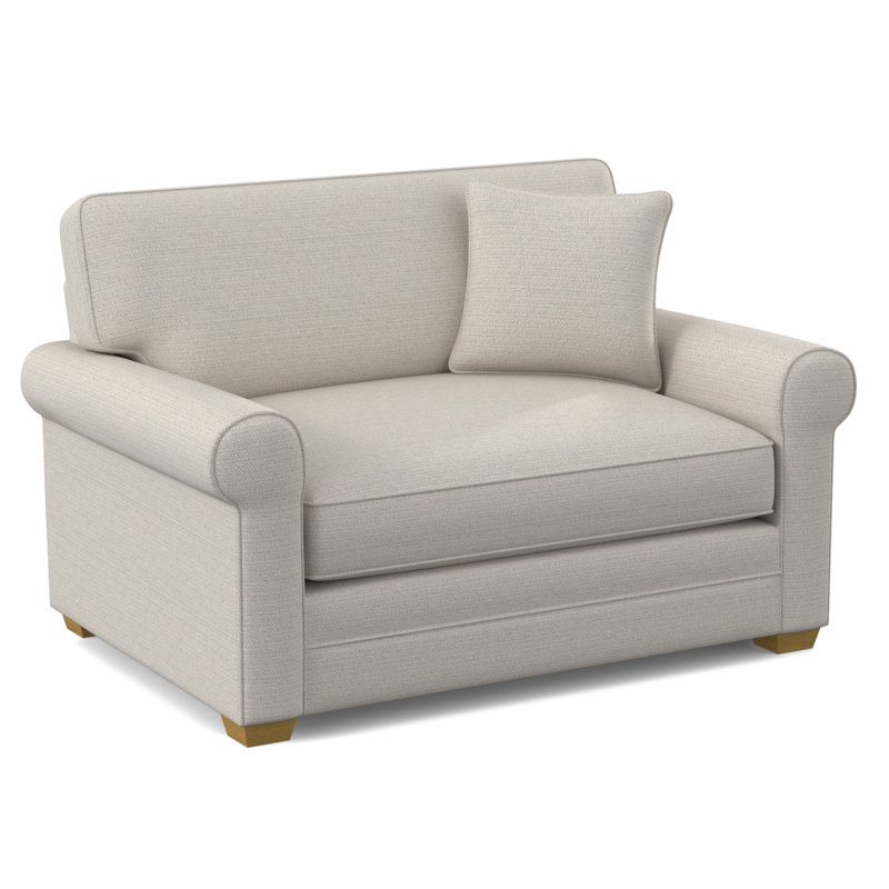 Bedford 57" Twin Sofa Bed, Honey Finish, Teal Geometric; 0425-53, Air Dream Mattress