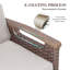Chaise berçante rotative en osier avec repose-pieds Arundel (ensemble de 2)-939464988