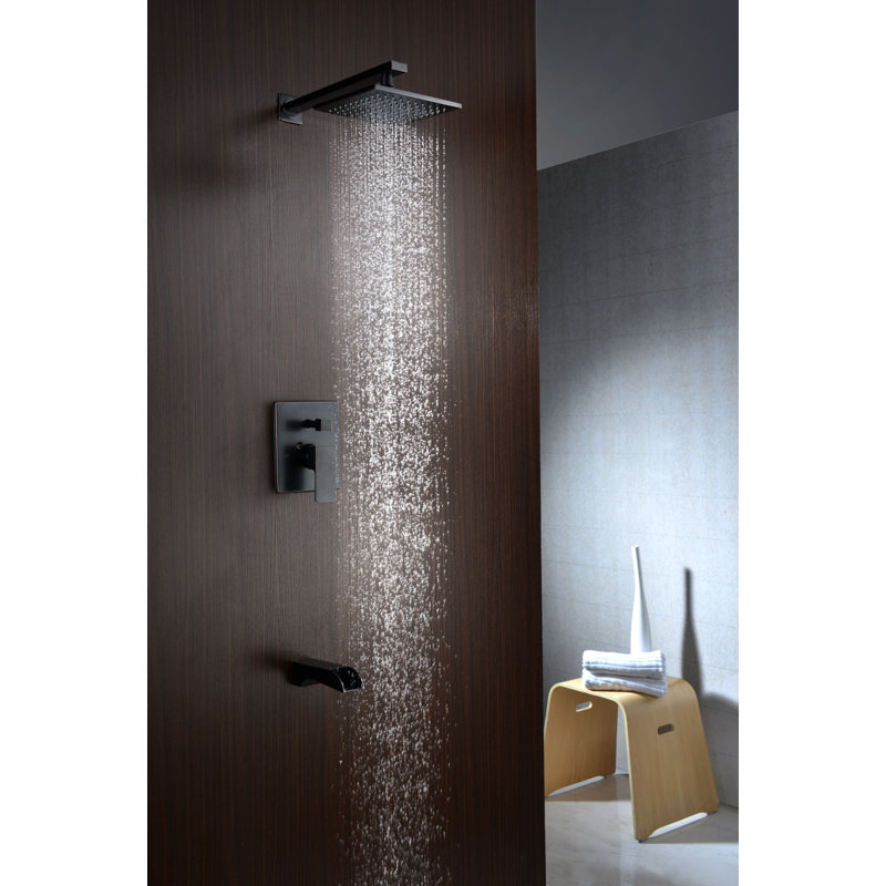 Mezzo Shower Panel with Rain Shower Head, Oil Rubbed Bronze