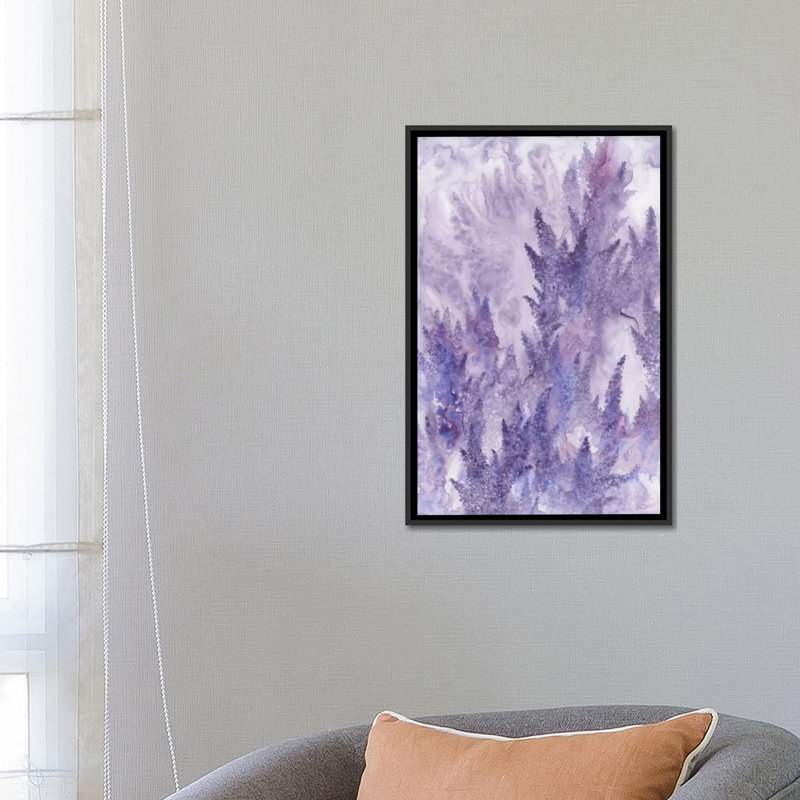 « recréant luxuriant », impression sur toile, H 26 po x l 18 po x P 1,5 po, Toile avec cadre noir, Pas de tapis