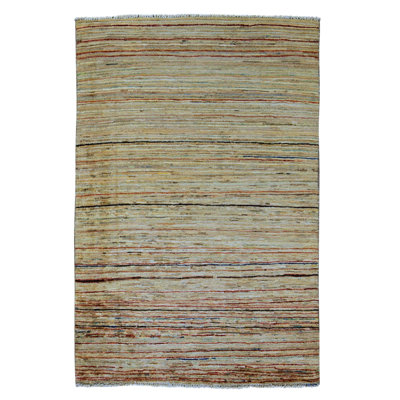 Hand Knotted Wool Area Rug in Multi
