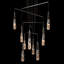 Link 10-Light Mobile Pendant - Soft Gold - Blown Clear Glass with White Threading - Long Overall Height-413491031-413491032-413491036