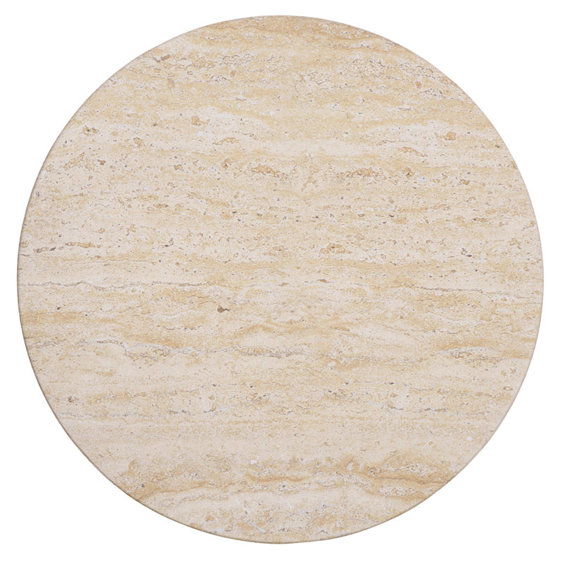 Aurielle Cylinder Accent Table, Travertine