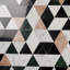 Carreau de mosaïque en marbre géométrique 7,75 po x 13,5 po Prisma (0,73 pi2 / feuille)-38226313