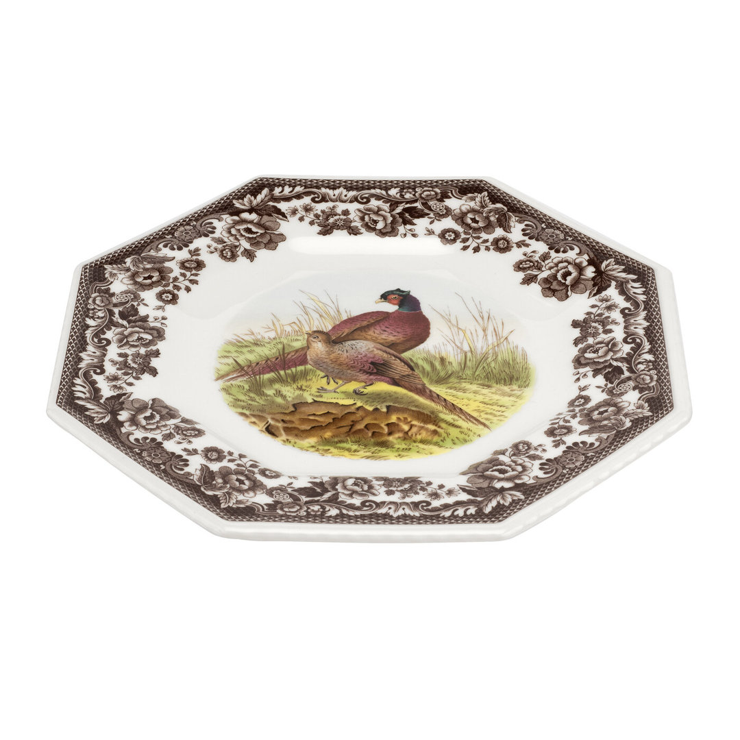Spode Woodland Octagonal Plate 9.5" Pheasant Spode