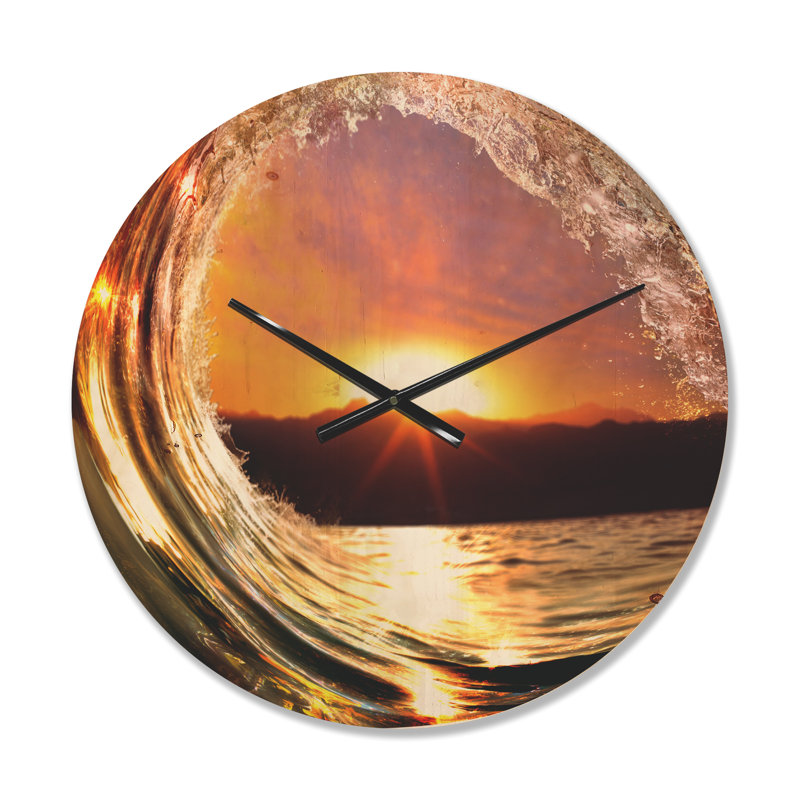 Horloge murale «Ocean Waves Falling Down», Moyen