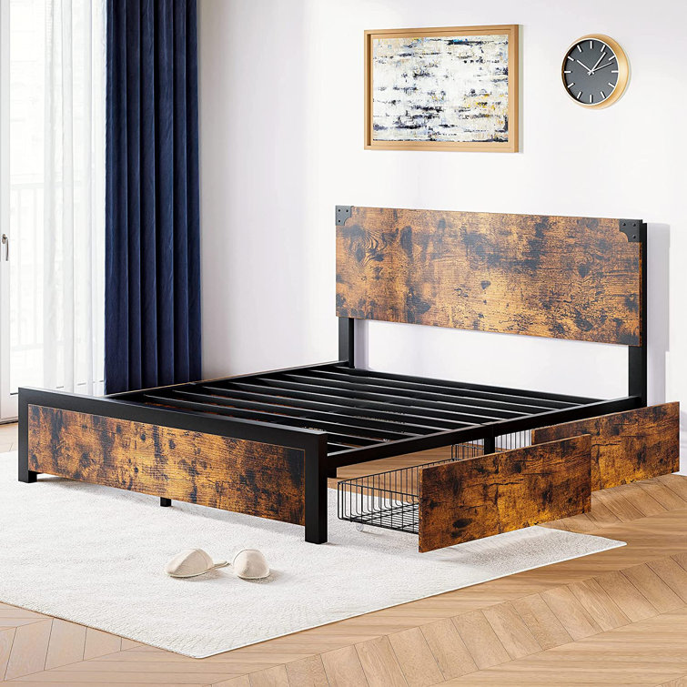 Queen Storage Platform Bed 17 Stories