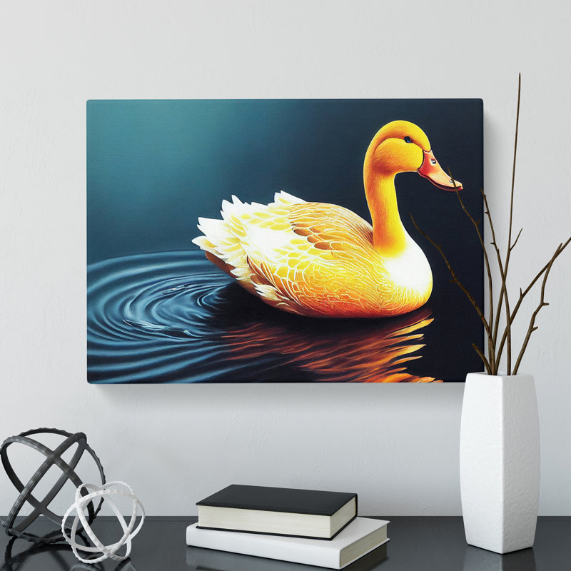 Masterful Duck - Wrapped Canvas, 35cm H x 50cm W x 3cm D
