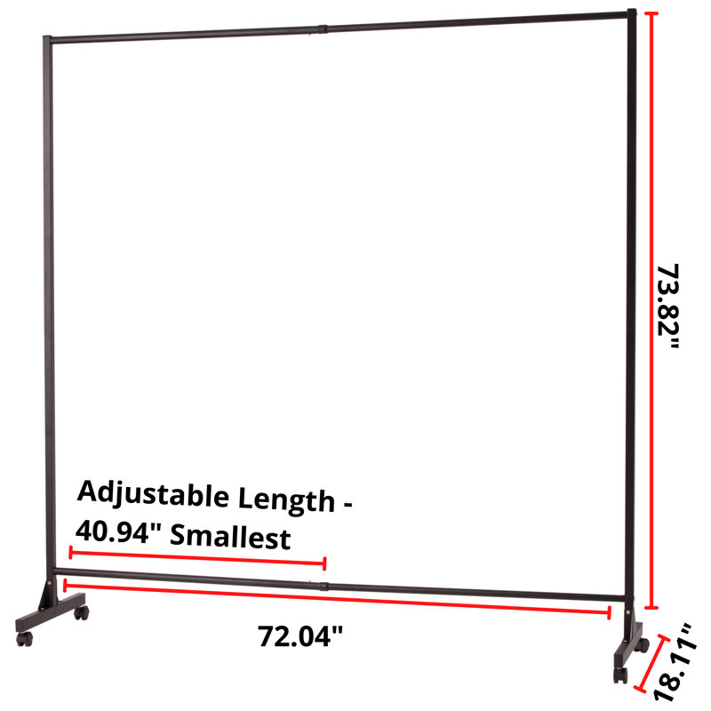 Expandable Privacy 1 Panel Room Divider, Black