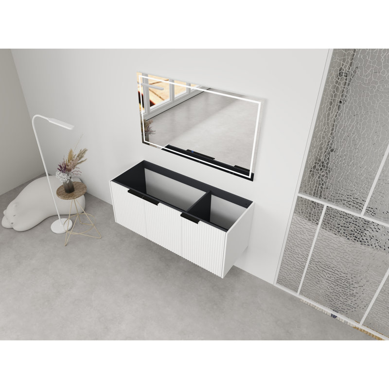 Organisateur de meuble-lavabo mural blanc flottant Roomfitter