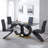Glass Top Metal Base Dining Table-94190927