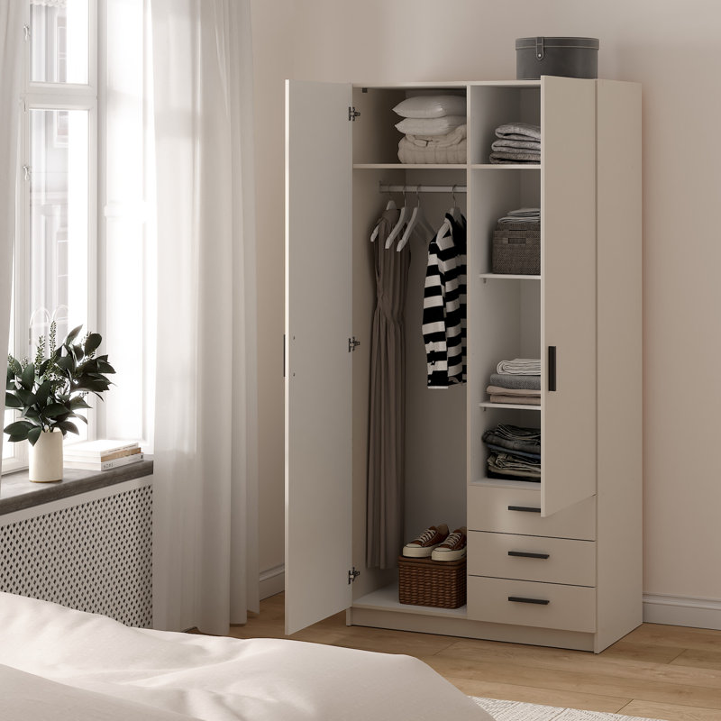 Sprint Manufactured Wood Wardrobe, Cashmere