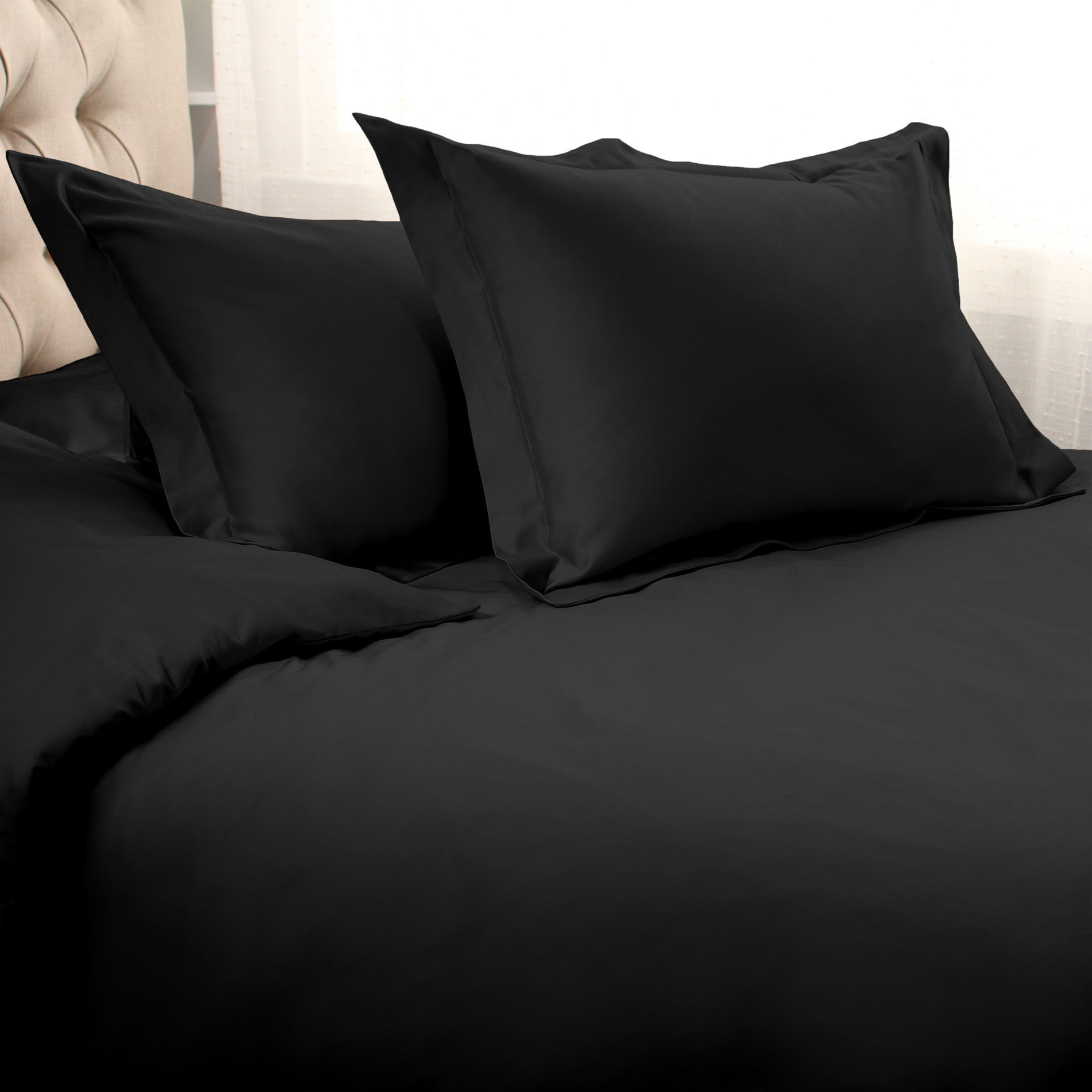 400 Thread Count Sateen Sheets (Queen): Titanium