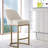 Barrelback Stool with Linen Seat and Metal Base-279362312-279362313