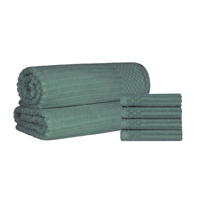 Ensemble de 4 serviettes de bain Keshayla, Vert