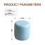 30cm Small Round Faux Leather Upholstered Ottoman-1061551656