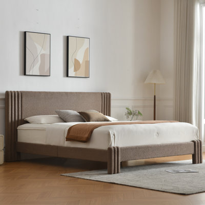 Lit plateforme tapissier Modern