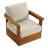 Solid Acacia Wood Swivel Patio Armchair