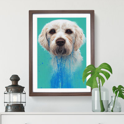Dog In Paint - Single Picture Frame Print