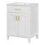 Meuble-lavabo moderne de 48 pouces avec lavabo en céramique