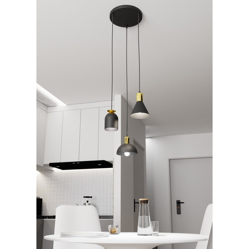 Akhiya 3 - Light Pendant, Matte Black