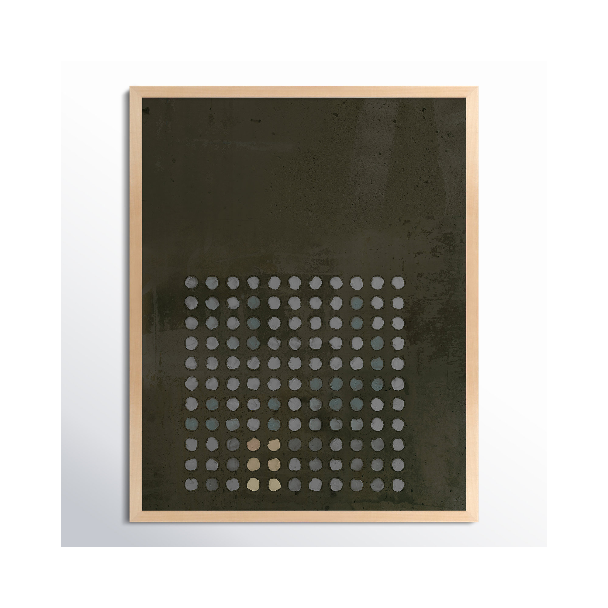 Circles In Squares 13 by Jacques Pilon, Brown, 20" H x 16" W x 1.25" D