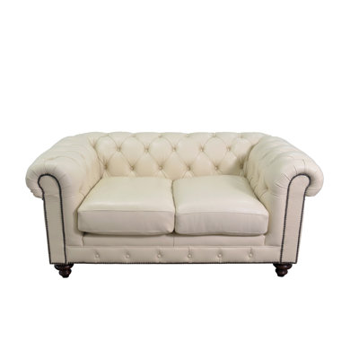 Sirvon 74" Genuine Leather Loveseat