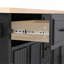 56.5'' Kitchen Island With Drop Leaf, Power Outlet, Embossed Vertical Stripe Rolling Kitchen Cart On Wheels With 4 Doors , 5 Deep Drawers And Adjustable Shelves, For Kitchen, Dining Room