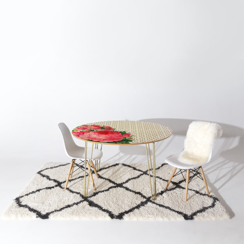 Allyson Johnson Floral Polka Dots Dining Table