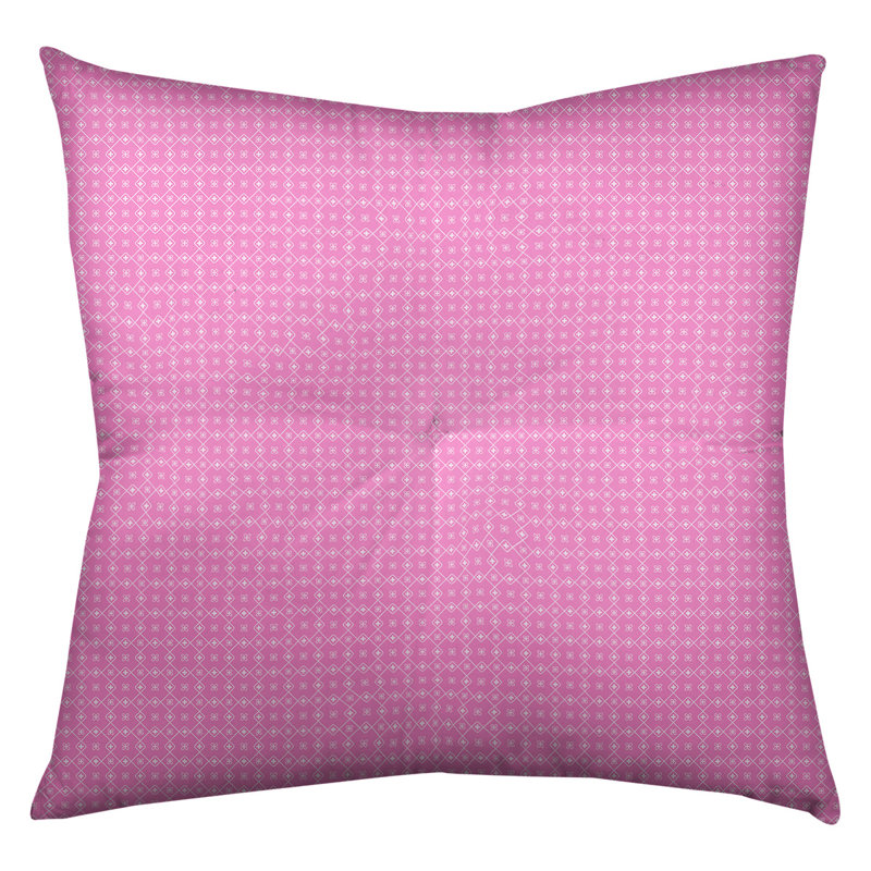 Coussin Katelyn Elizabeth, 30 po x 30 po, Rose / blanc
