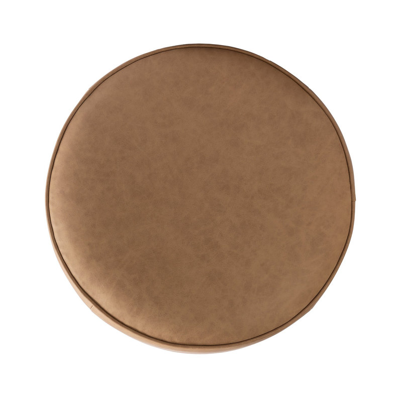 Sinclair Round Ottoman, Sienna Brown, Maestro Camel