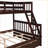 Twin-Over-Full Bunk Bed with 2 Storage Drawers, Pinewood Frame, No Box Spring Needed, Espresso Finish-818623256