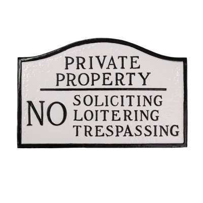 Petite propriété privée, sans démarcation, sans attrait, petite arche souple - blanc / noir