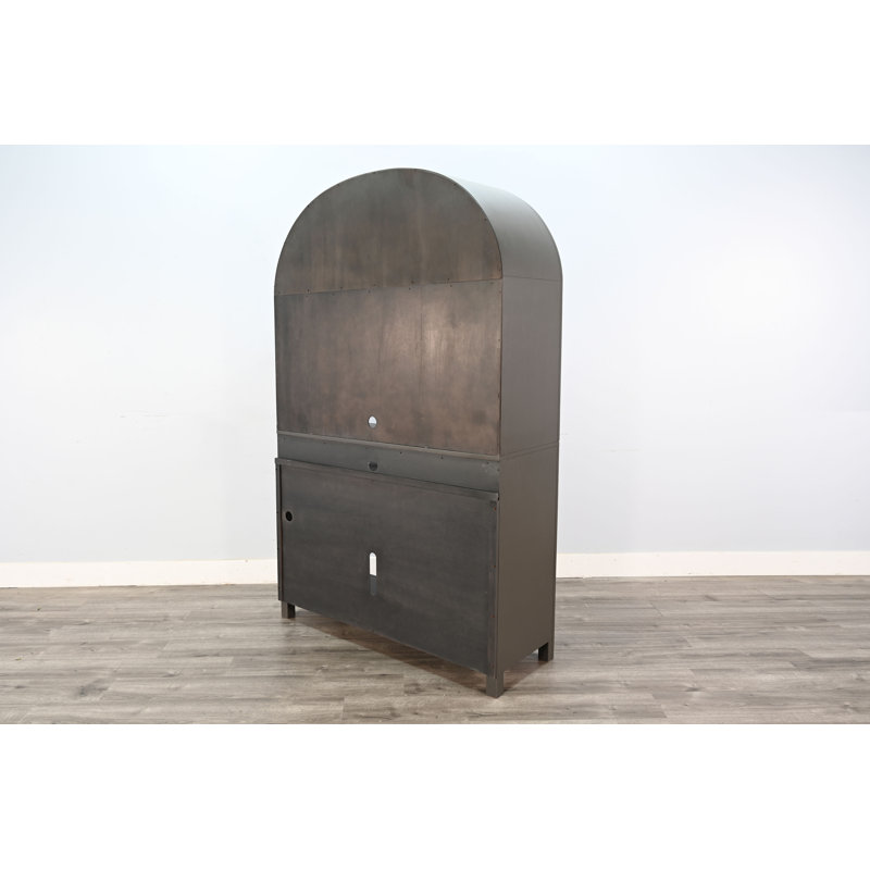 Arch Wood Bookcase with Electric Heater