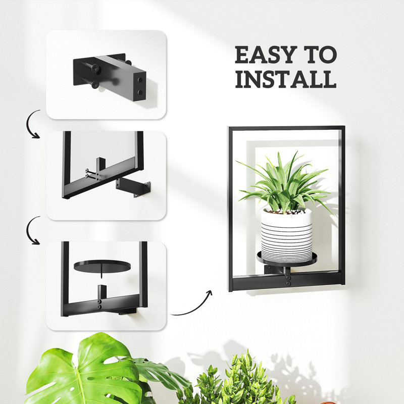 Ensemble de 3 pots à fleurs muraux pour plantes d'intérieur