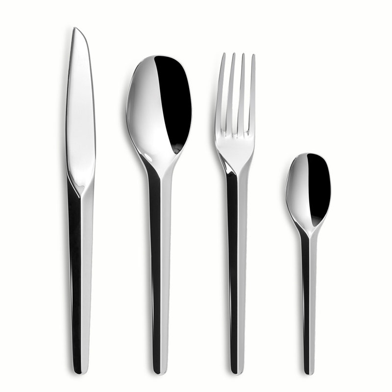 Aster Q14 24-piece cutlery set, cutlery with geometric handles
