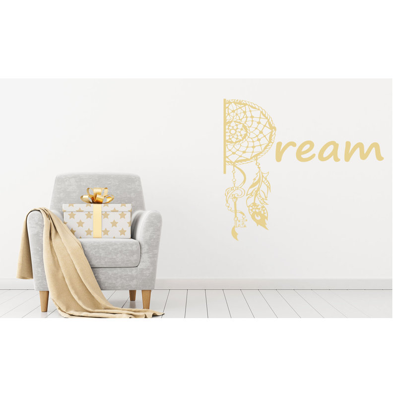 Décalcomanie murale mehndi rêve catcher, Crème