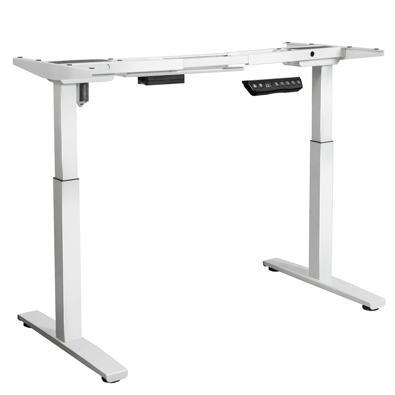 Inbox Zero Electric Stand Up Desk Frame Dual Motor Height Adjustable Sit Stand W/controller, White
