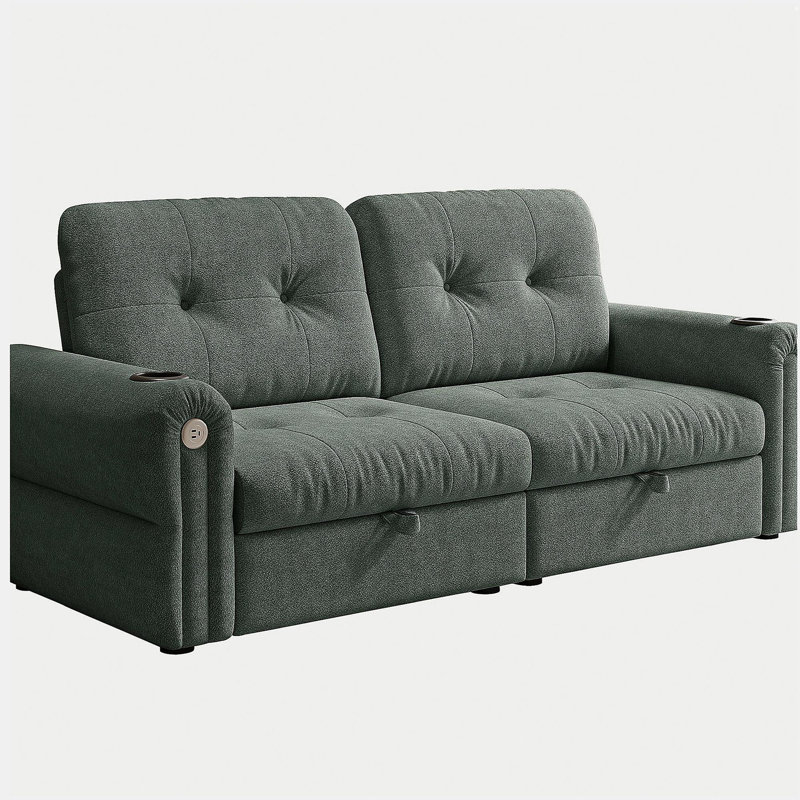 Il s'agit d'un canapé multifonctionnel, d'un canapé-lit convertible de 77 pouces et d'une pièce 2-en-1 qui convient à la fois pour s'asseoir et se coucher. Fabriqué en tissu Sheneyron, il convient aux salons, chambres à coucher