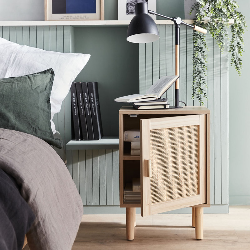 Mann 40cm W Manufactured Wood Bedside Table