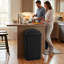 23 Gallon Beige Slim Rectangular Plastic Trash Can with Swing Dome Lid and Venting Channels-129571429