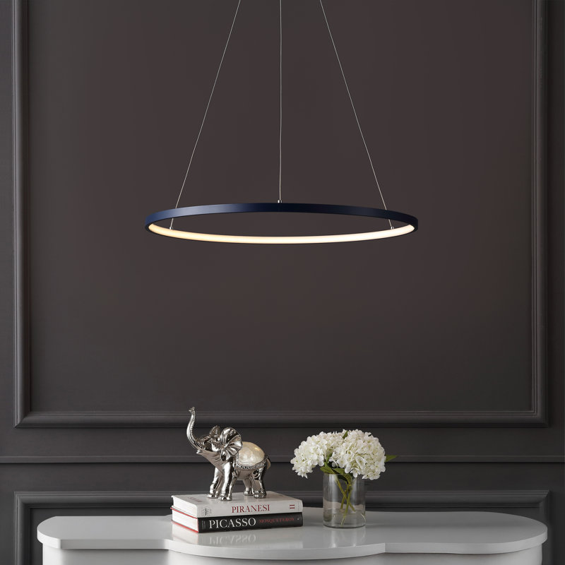 Odin 1-Light LED Unique / Statement Chandelier, 0.75" H x 23.75" W x 23.75" D, Navy