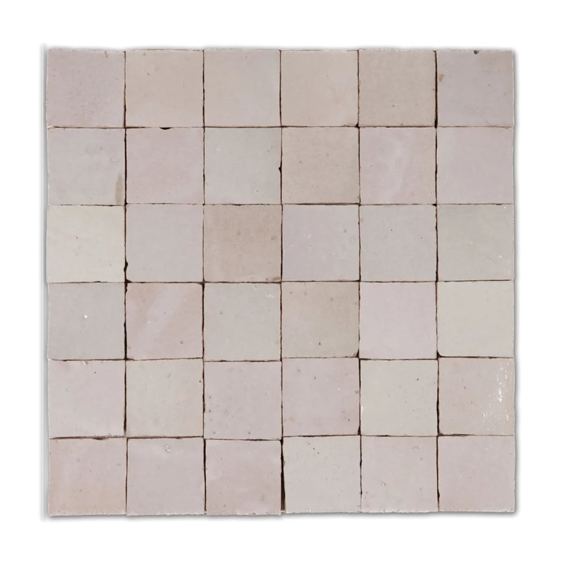 Carrelage mural mosaïque carré 2 po x 2 po Rosaline Zellige, Rose