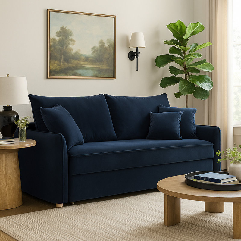 Leif 88'' Velvet Fixed Sleeper