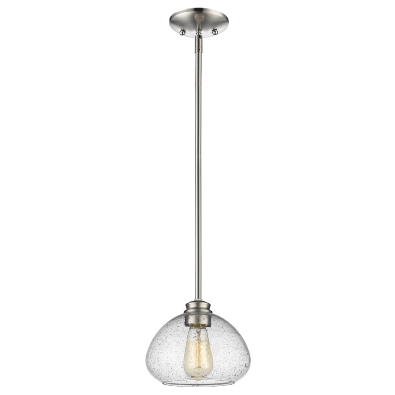 Reichert 1 - Light Single Pendant, Brushed Nickel, 6.5" H x 8" W x 8" D