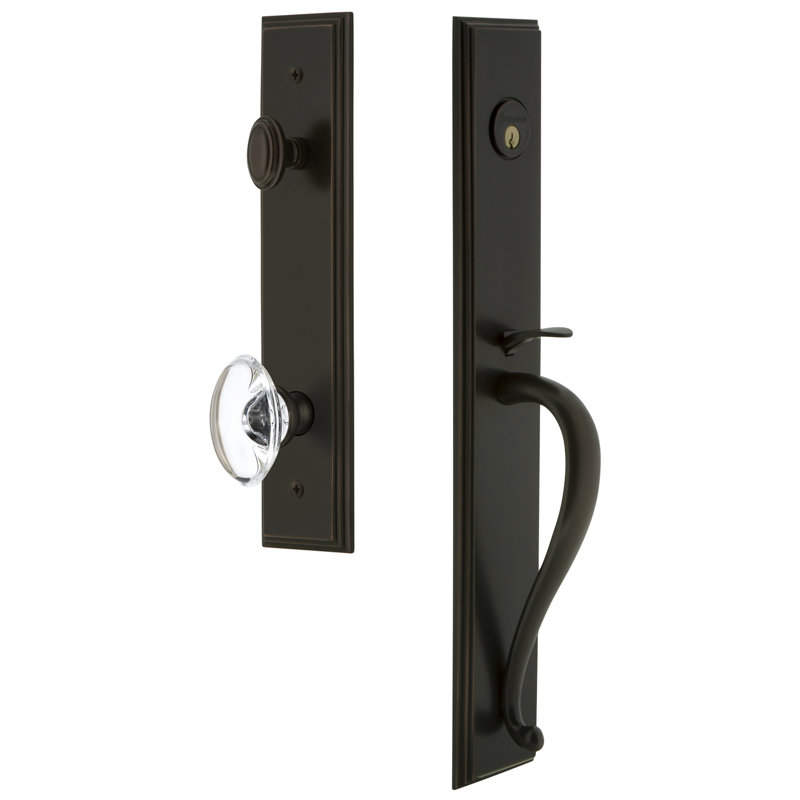 Carré Complete Dummy Entry Set with Provence Knob and Rosette, Timeless Bronze